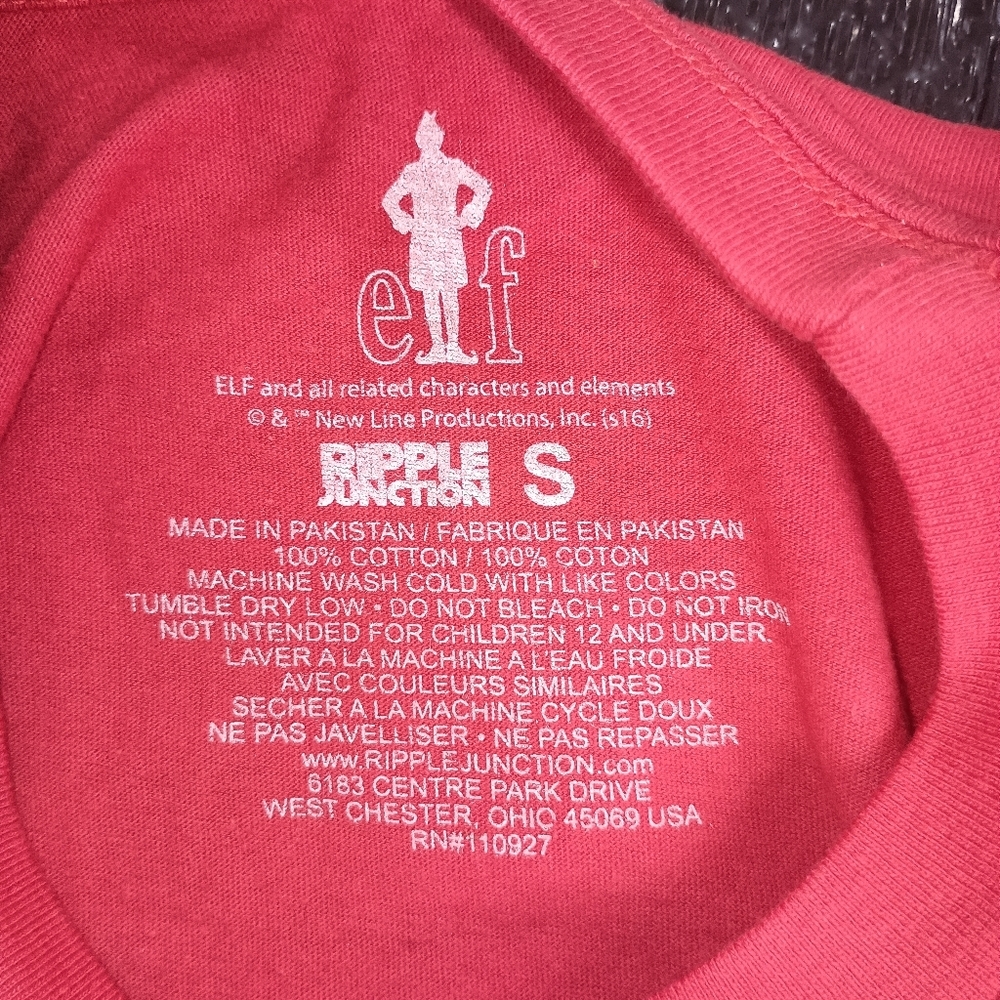 ELF Red Short Sleeve Holiday Tees - Picture 3 of 9